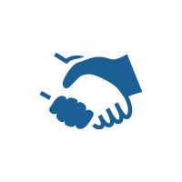 icon of two hands shaking